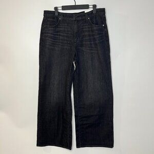 Chico’s So Slimming High Rise Wide Leg Black Denim Jean 2.5R/U.S. Size 14R, NEW